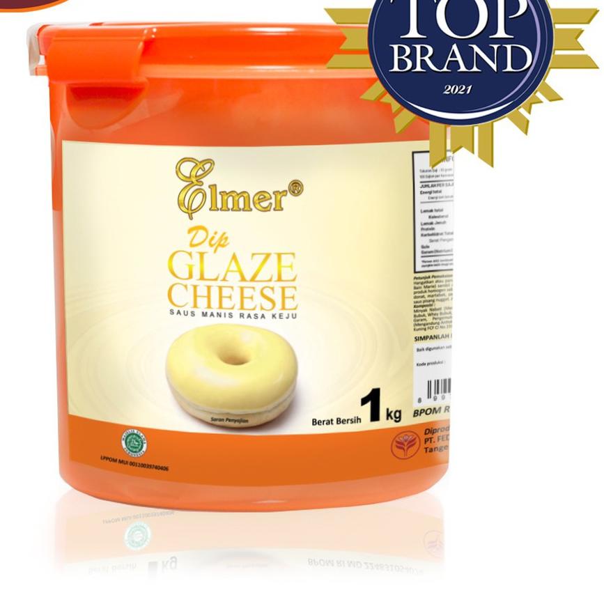 

✭ Elmer Dip Glaze Cheese 1 kg | Topping Donat | Selai Roti ♀