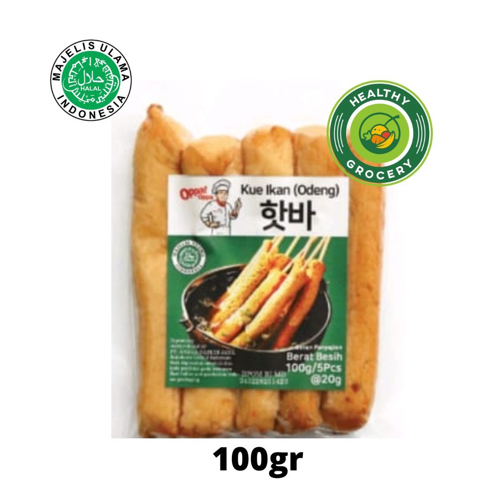 Oppa Oppa Hotbar 100gr Odeng Jajan Asli Korea / Odeng Tusuk / Odeng Panjang / Kue Ikan Halal