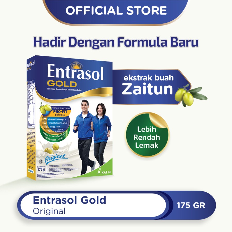 

Entrasol Gold Original (Plain) 175gr Susu Dewasa Tinggi Kalsium
