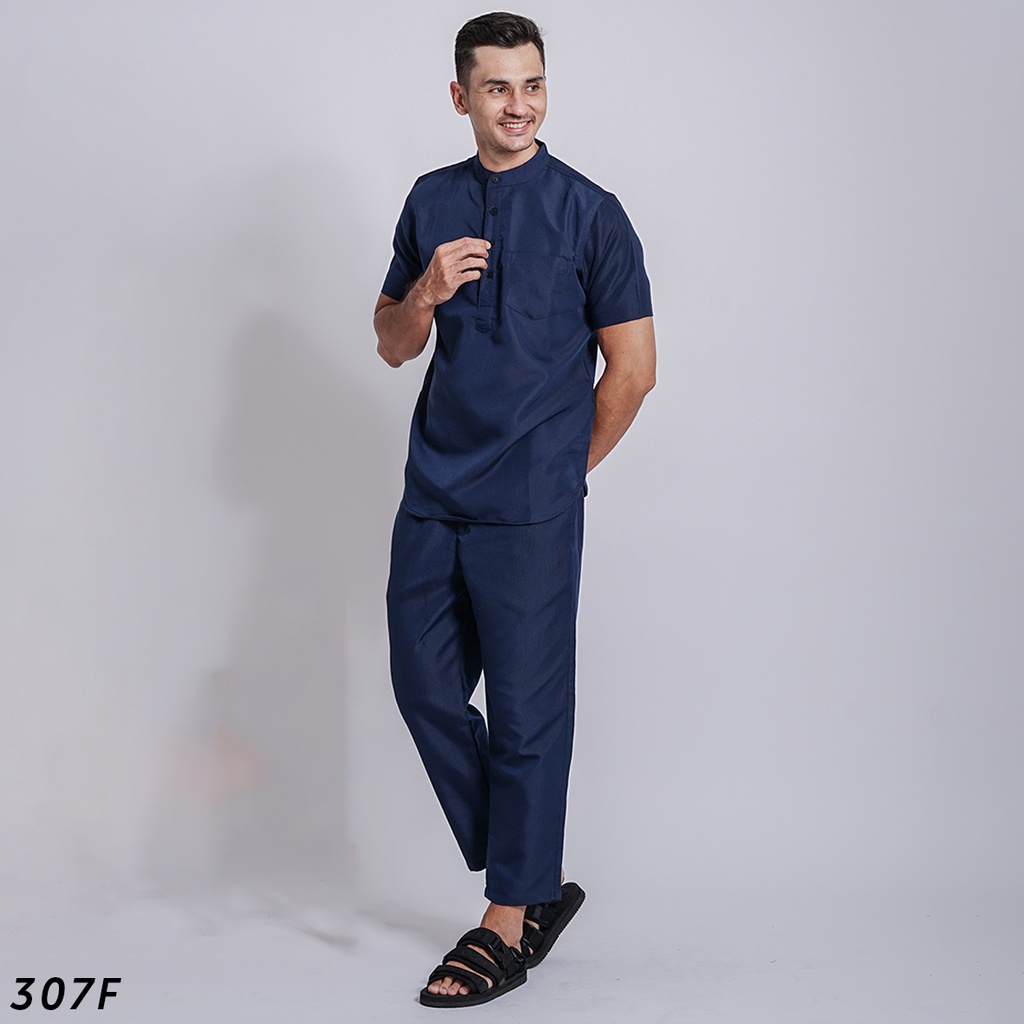 HSRM Ox Kemko 1 Set Navy Kemeja Koko Lengan Pendek 307 F 305 F