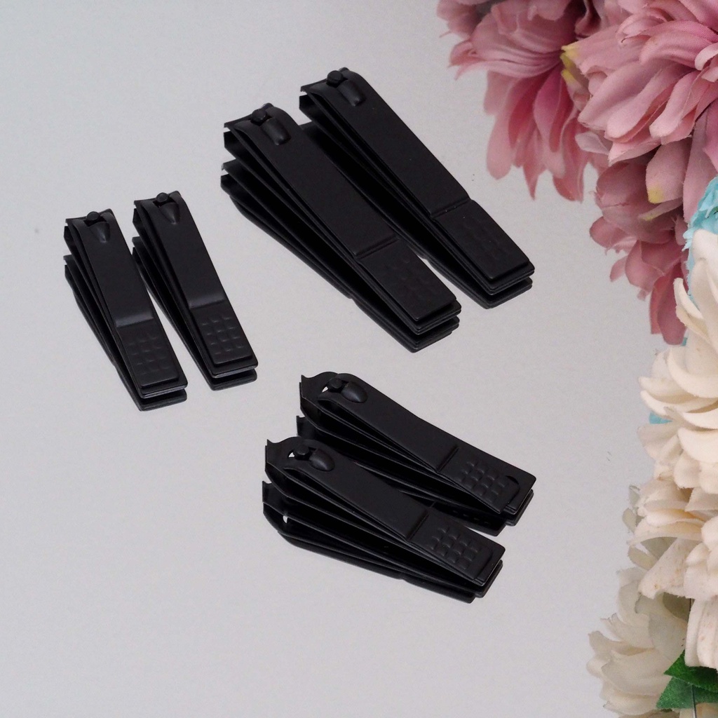Gunting Kuku Hitam Stainless Steel Tajam Murah Grosir