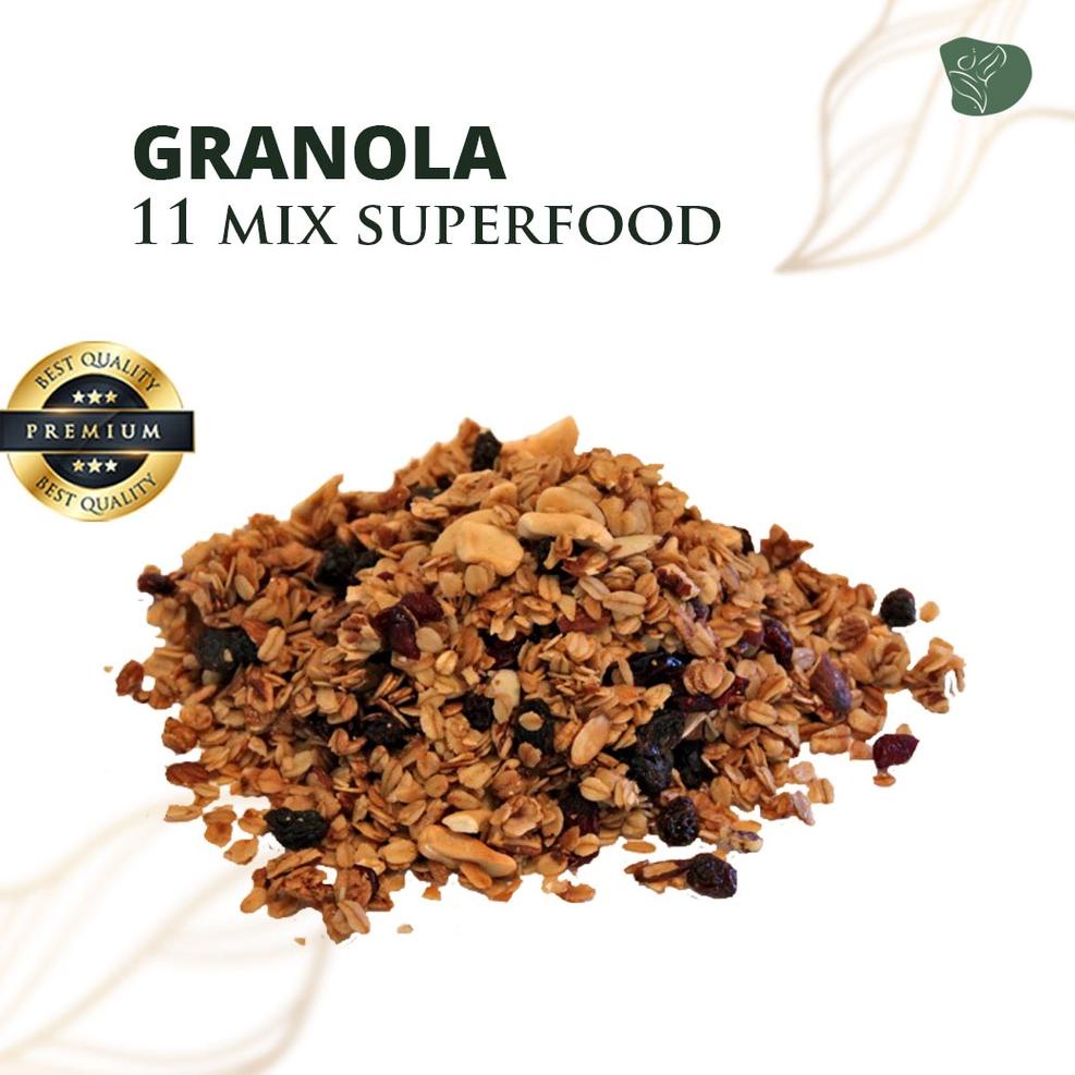 

yic-83 Granola Mix 11 SUPER FOOD Granolla diet siap makan Granoloa mixed berry Sweet and savory Makanan diet Cemilan Diet Sehat .,,.,.,