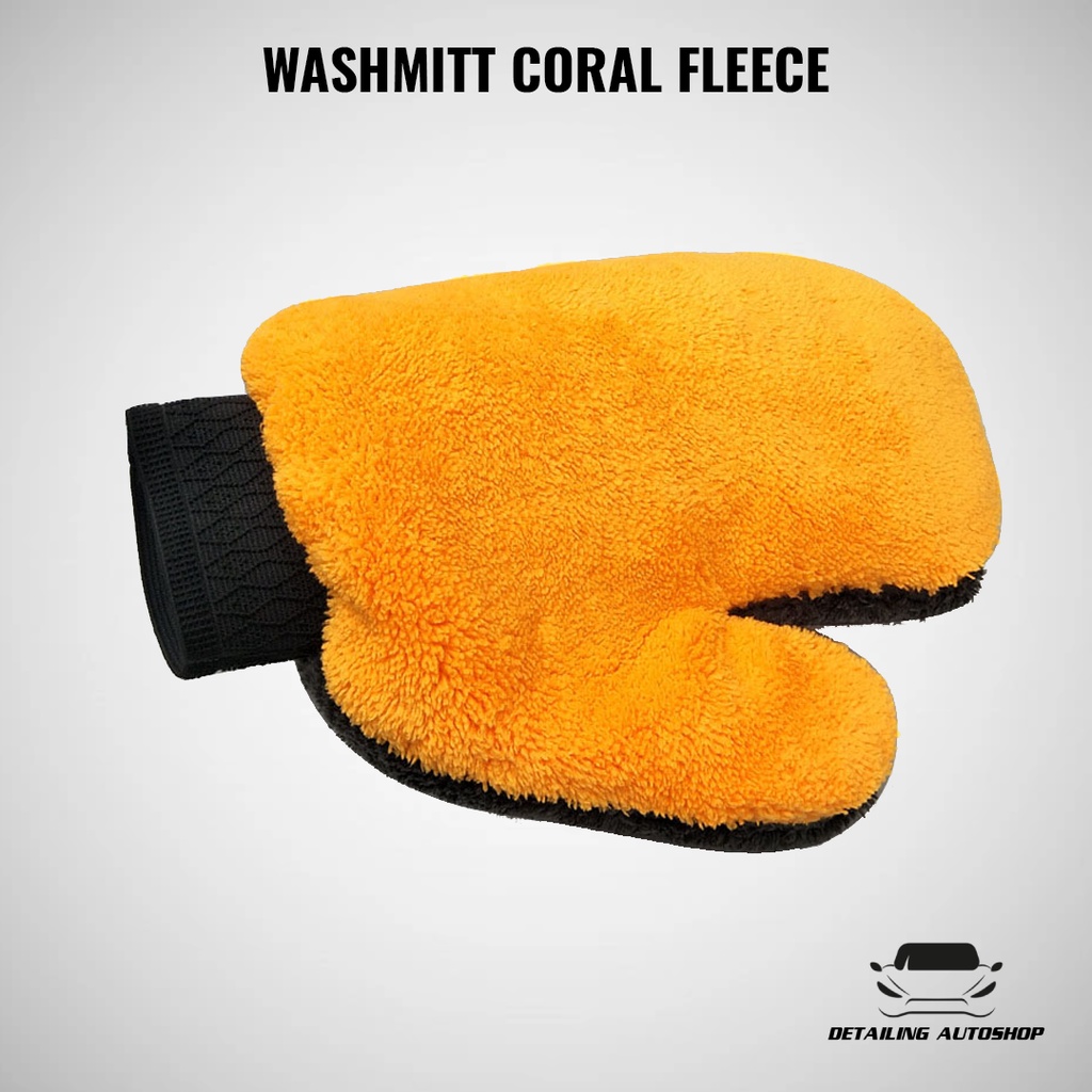 Wash Mitt Coral Fleece