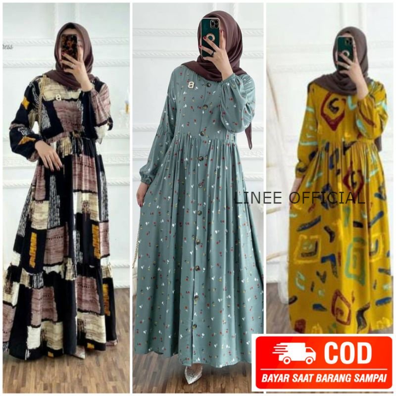 Gamis Rayon /  homedress Rayon / Busui Friendly / gamis Rayon motif/ Dress Rayon / Gamis Wanita / Gamis wanita LD105 / Gamis Motif Rayon / Gamis Wanita terkini / Gamis wanita kekinian