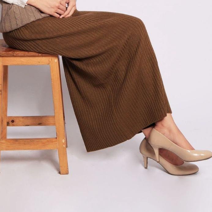 ☄ Rok Rajut Span Premium//Rok Plisket//ROK PANJANG ♘