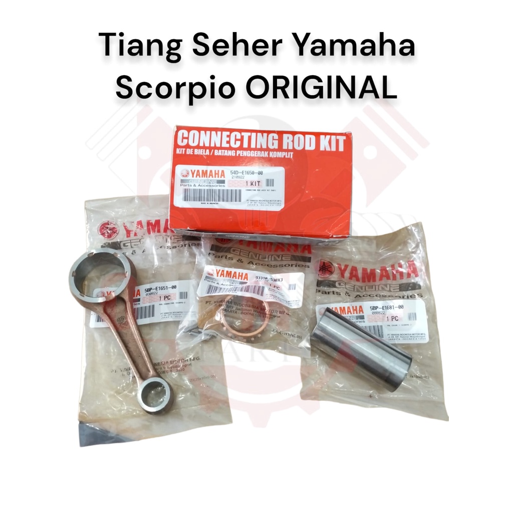 CONNECTING ROD KIT TIANG SOKAR STANG SEHER YAMAHA SCORPIO 54D-E1650-00 ORIGINAL