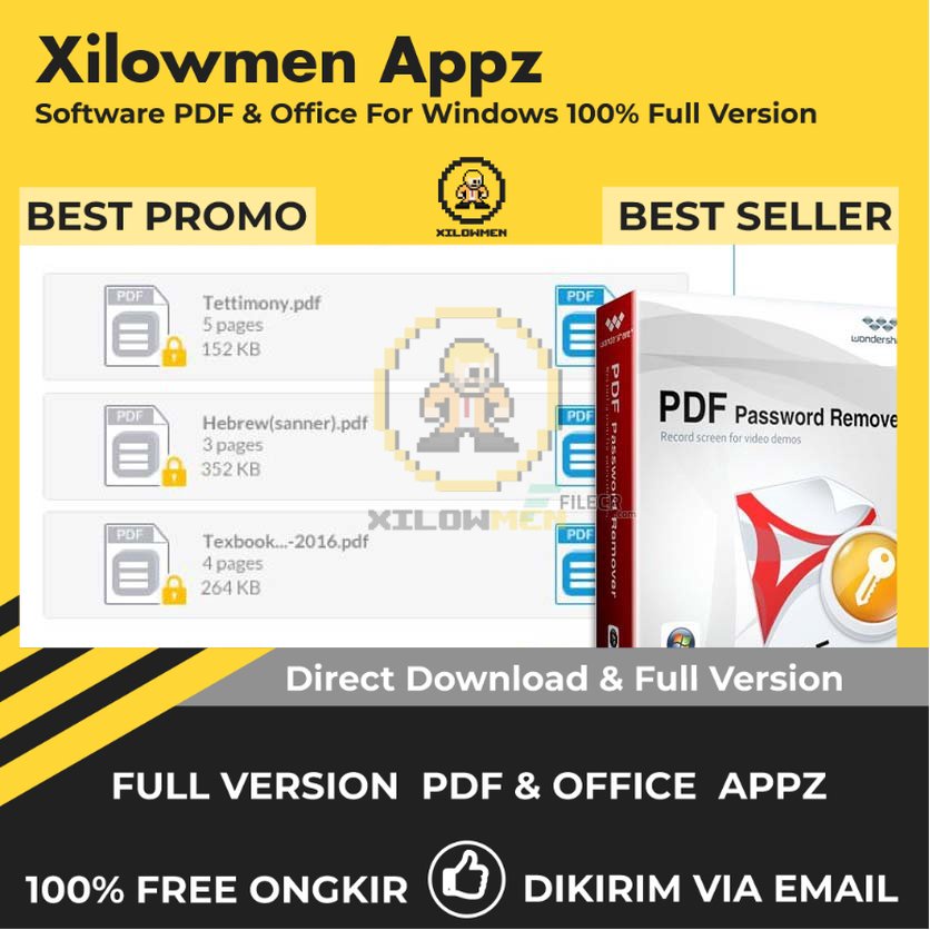 [Full Version]  Wondershare PDF Password Remover Pro PDF Office Lifetime Win OS