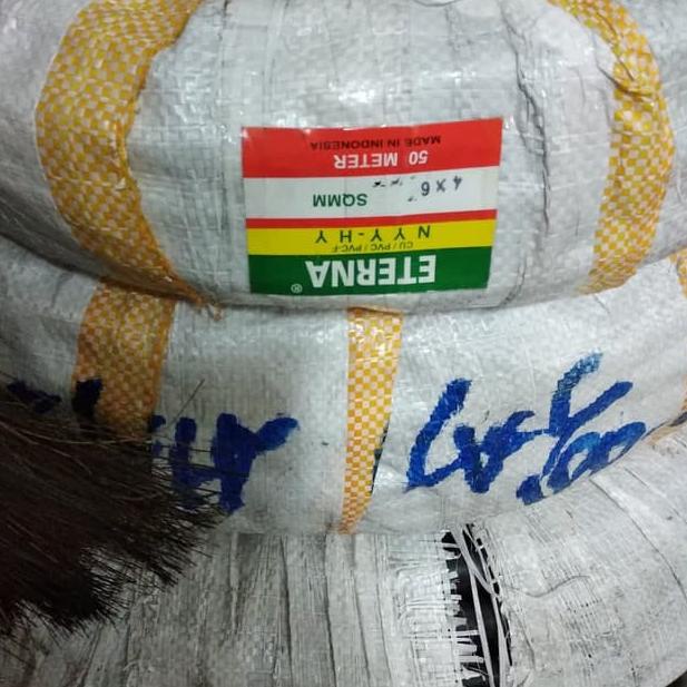 ✼ Kabel Listrik Serabut Hitam NYYHY 4 x 6 4x6 Eterna (Meteran) Kabel NYYHY 4 x 6mm 4x6mm 4 x 6 mm Et