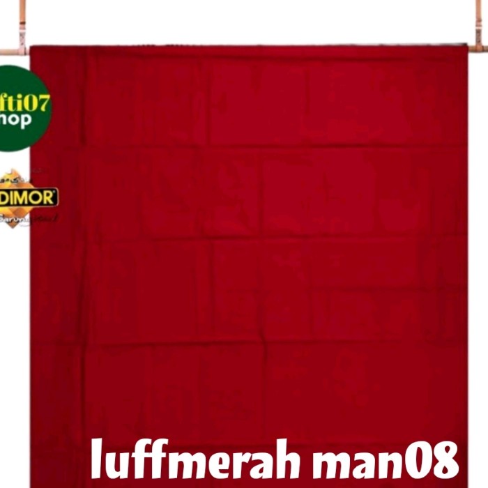 sarung atlas favorit polos - Merah DISKON SHOPEE/