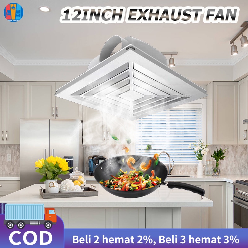 8/10/12inch Exhaust Fan 300x300cm /Exhaust Fan Plafon Integrated ceiling ventilating fan bathroom ex
