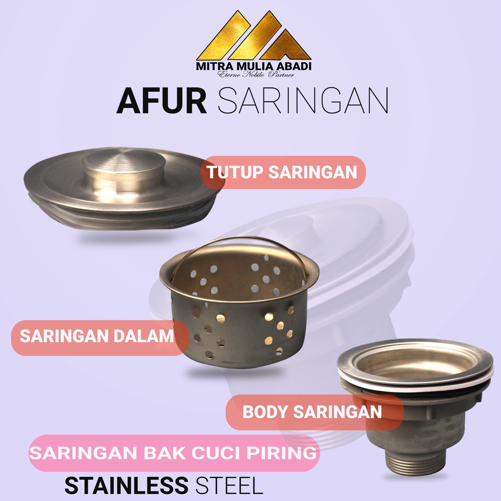 Afur Saringan Bak Cuci Piring Stainless Steel Kitchen Sink