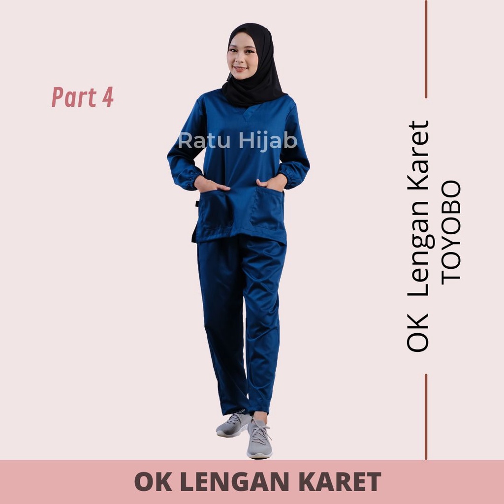 Baju OK OKA dokter jaga perawat petugas medis lengan PANJANG KARET Part 4