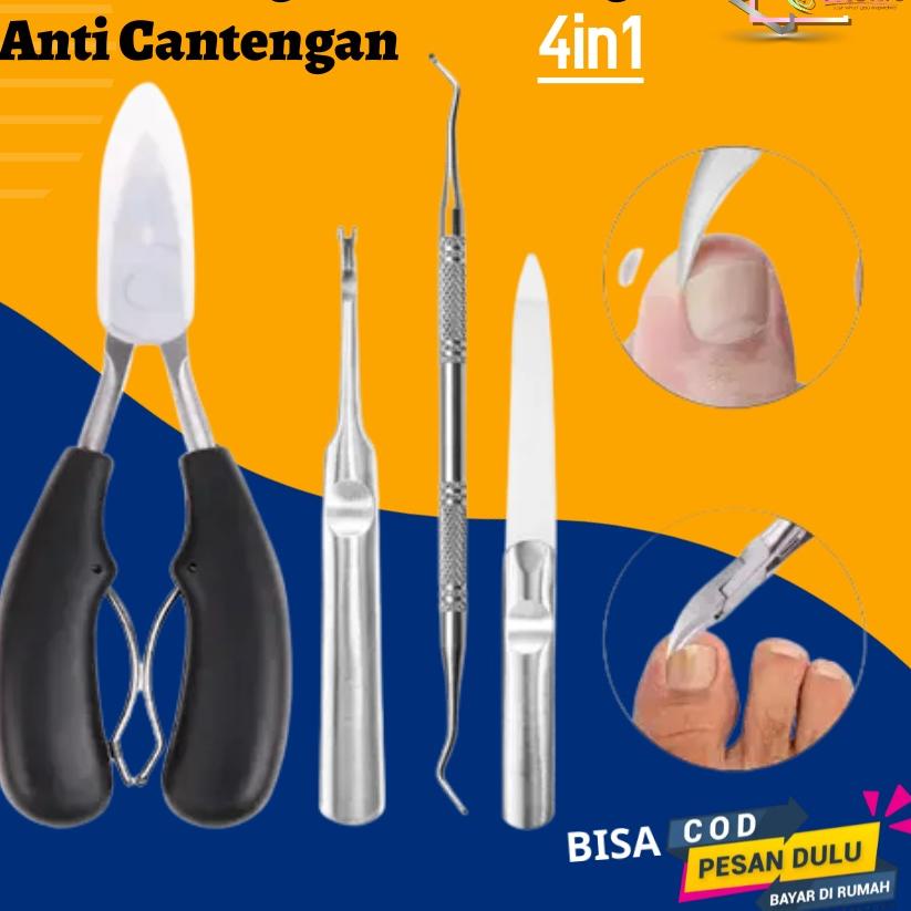 ™ Kumplit Gunting Pemotong Kuku Jempol Kaki Miring Anti Cantengan Set / Alat Potong Kuku cantengan 4