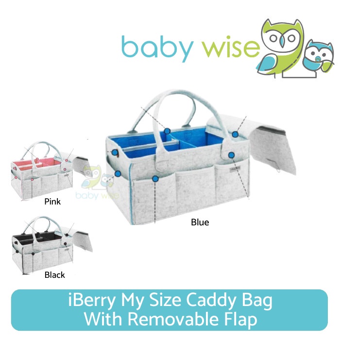 Diaper Bag Iberry My Size Caddy Bag With Removable Flap
