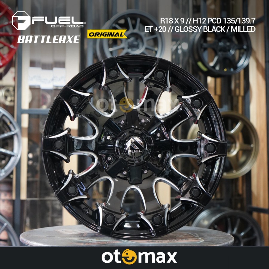 Velg Mobil Fuel Battleaxe Original Ring 18 Glossy Black Milled