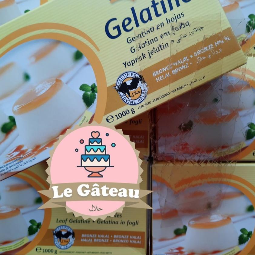 

☺ 25 Lembar GELITA gelatine sheet / gelatin sapi halal ❉