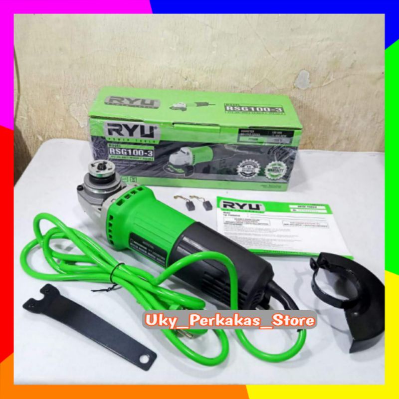 RYU GERINDA TANGAN 4" RSG100-3 / ANGLE GRINDER 4" RSG100-3 / GERINDA RYU RSG