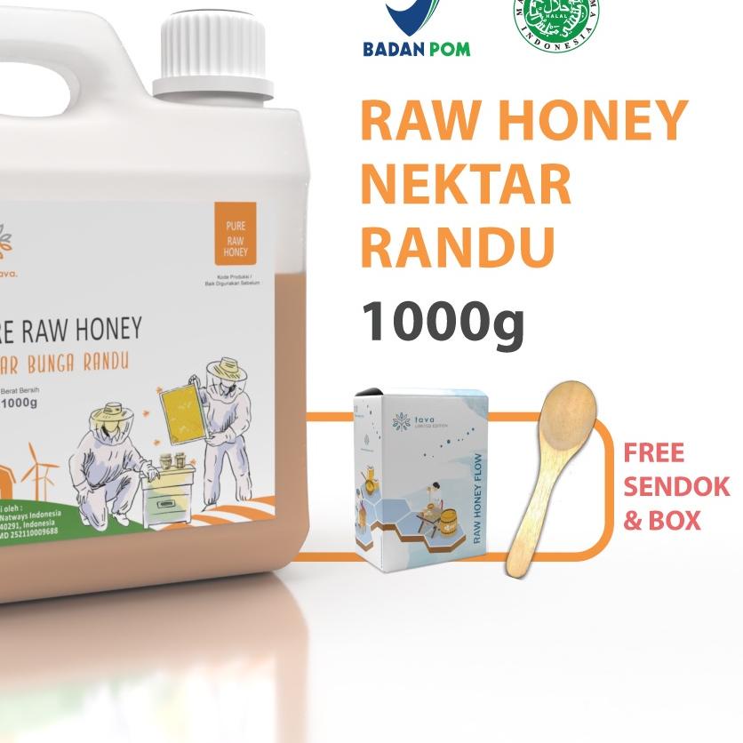 

✺ Murni Asli Tava Nektar Randu 1kg Grade A 100% Alami Pure Natural Raw Honey ♦