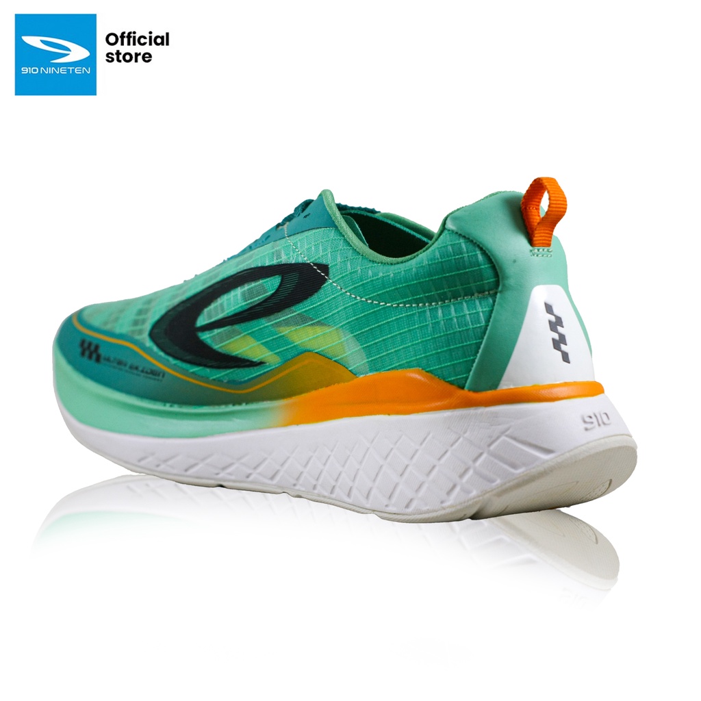 910 Nineten ULTRA EKIDEN Sepatu Lari - HIJAU-MINT/ORANGE/PUTIH