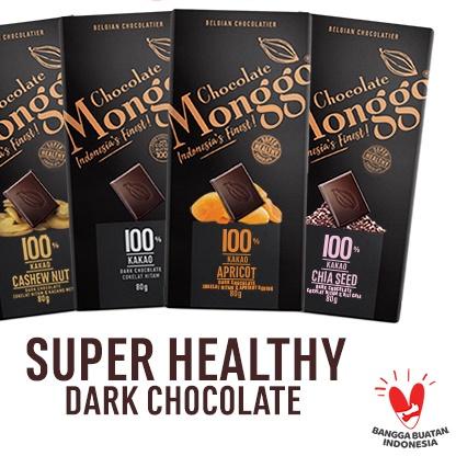 

♥ Chocolate Monggo | Cokelat Premium 100% Cocoa | Super Healthy | Coklat Diet Keto & Diabetic Friendly | Tablet 80gr ☚