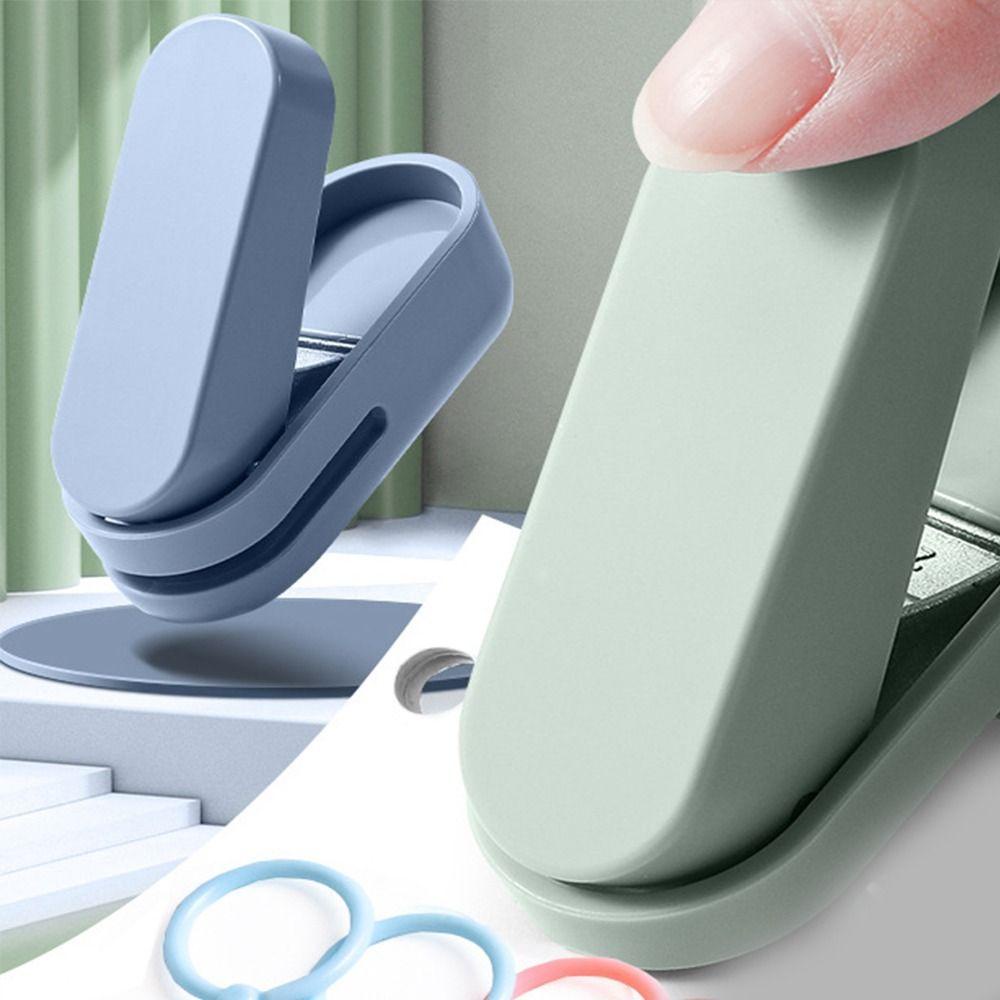 [Elegan] Hole Puncher Loose-leaf Metal Student Stationary Manual Mengikat Perlengkapan Kantor Sekolah Kerajinan Scrapbook Mini Hole Punch