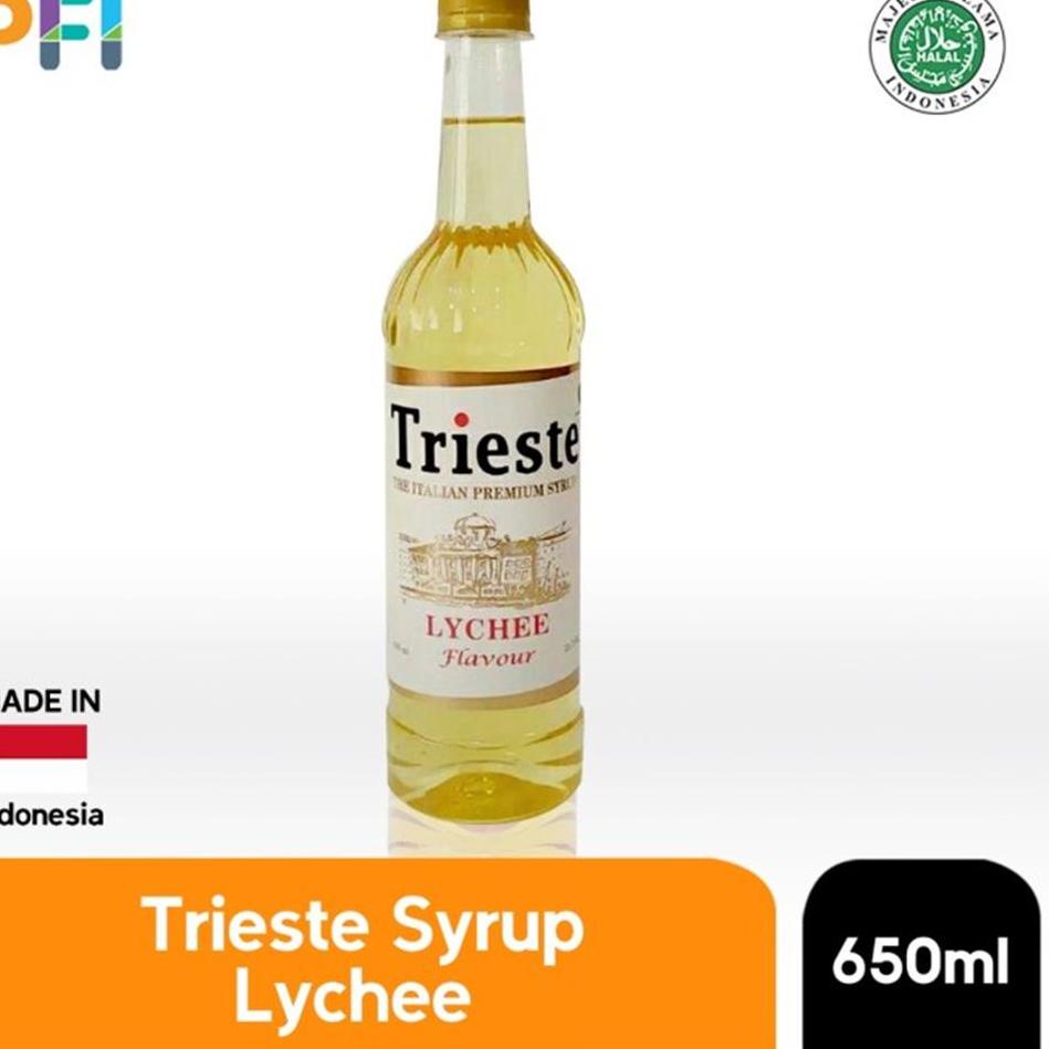 

۩ Syrup Trieste Lychee Flavour 650ml Sirup Leci ➱