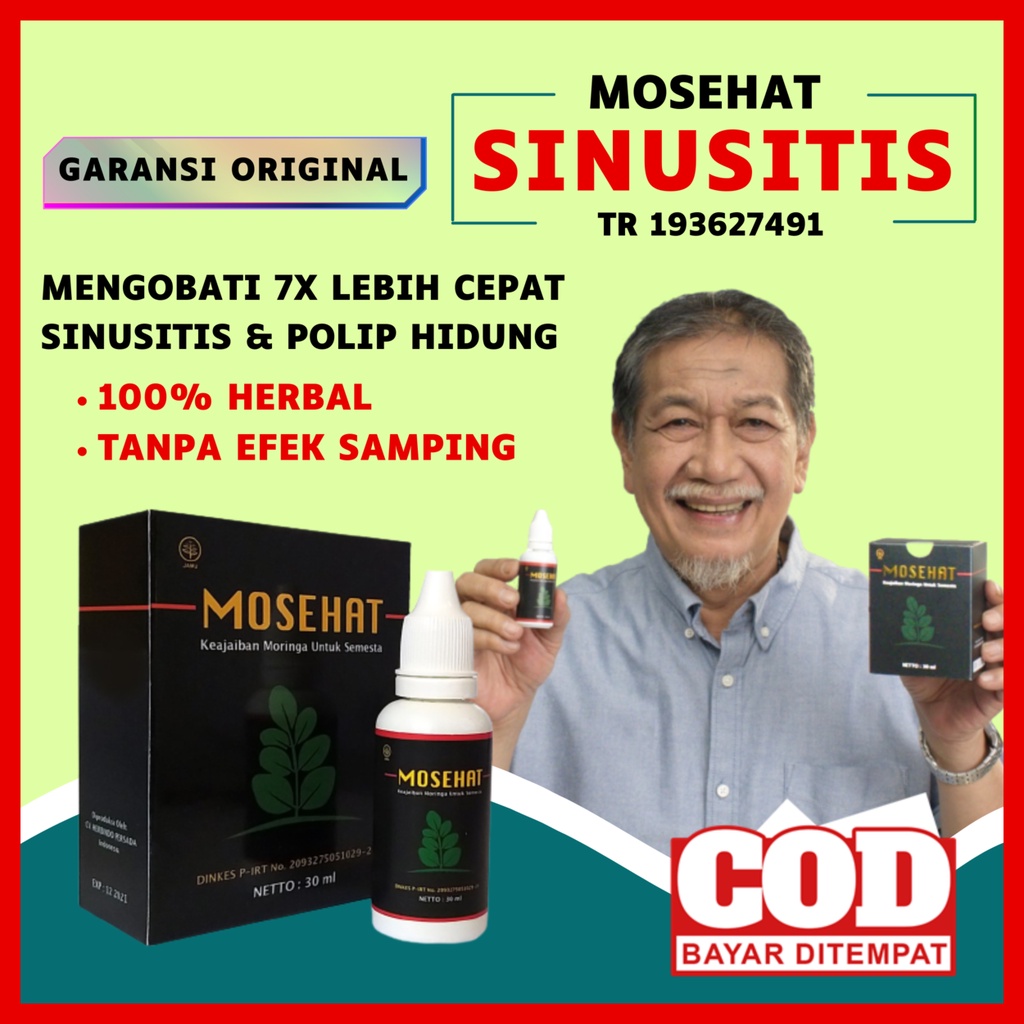 Obat Sinusitis Dan Polip Hidung MOSEHAT Herbal BPOM 30ml