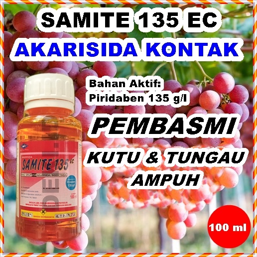 Akarisida Samite 135 Ec 100 Ml Insektisida Kontak Pembasmi Hama Tungau Obat Pestisida Tanaman Hias