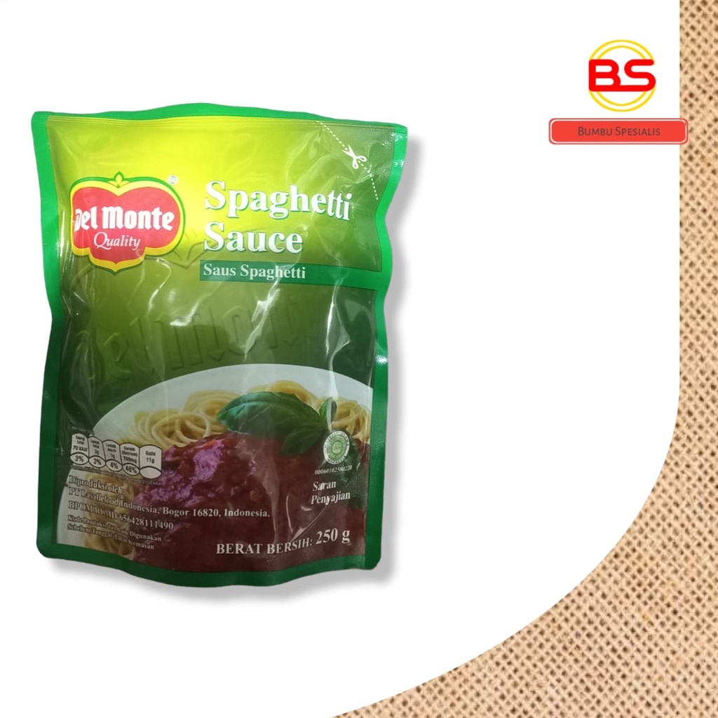 Delmonte Spaghetti Sauce / Delmonte Saus Spaghetti / Sauce Spaghetti  250gr