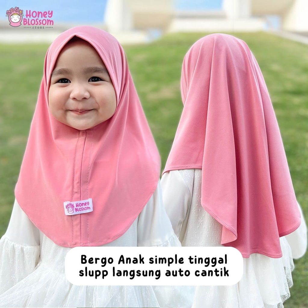 HoneyBlossom - hijab anak / jilbab bayi anak perempuan / hijab bayi / jilbab bayi / bergo instant anak bayi zara