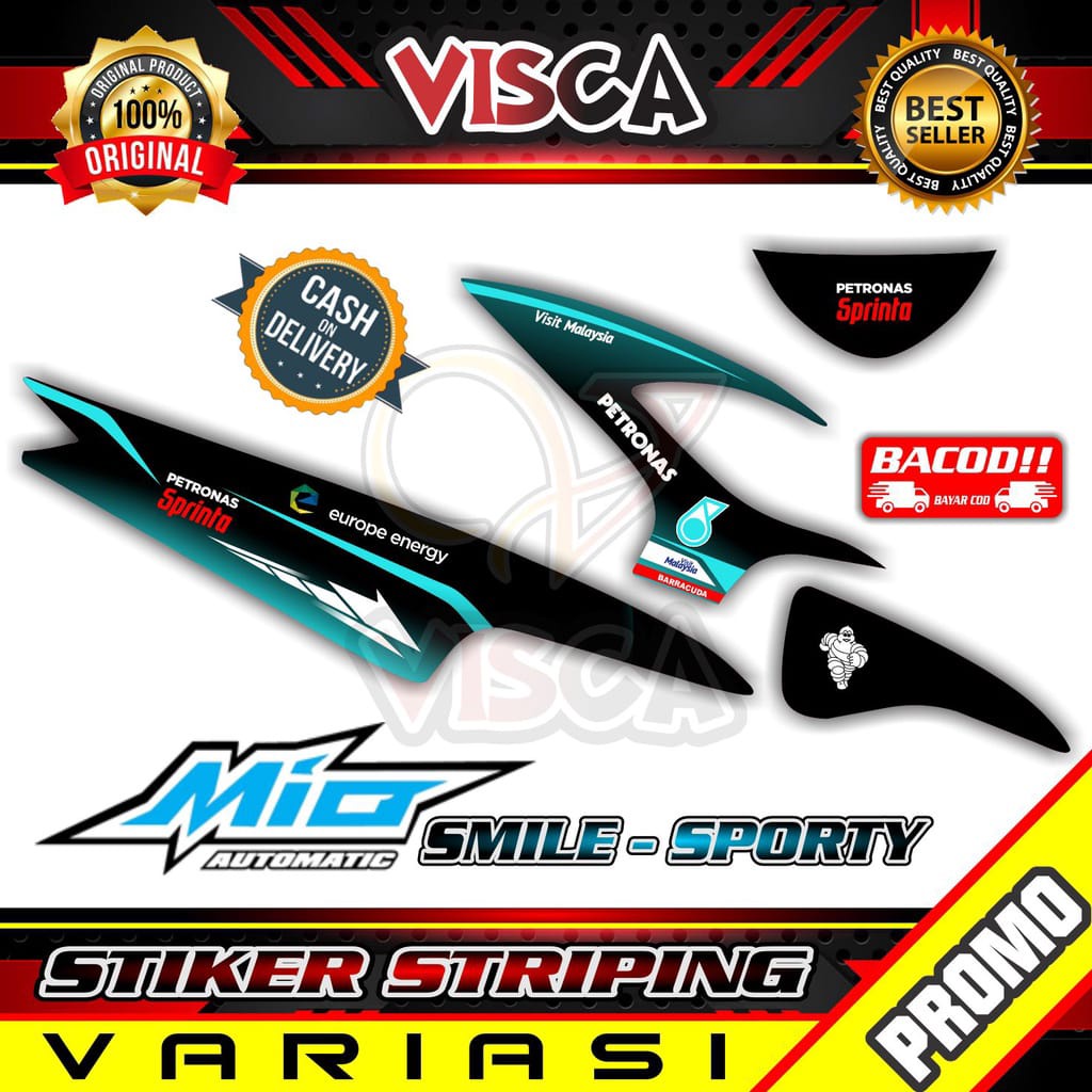 COD / Bayar Ditempat Striping Lis Mio Sporty / Smile Stiker Motor Yamaha Mio Sporty / Smile Striping
