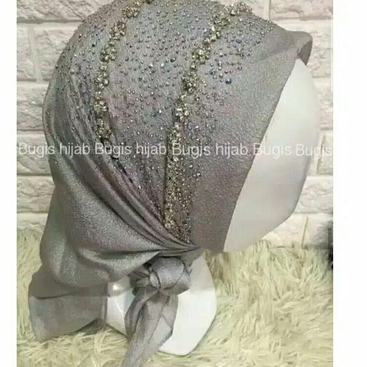Siap Kirim HIJAB MEWAH / SEGI EMPAT PESTA ORINAL / HIJAB SWAROSKY BANDO MELATI BY Bugis HIJAB / UK 1