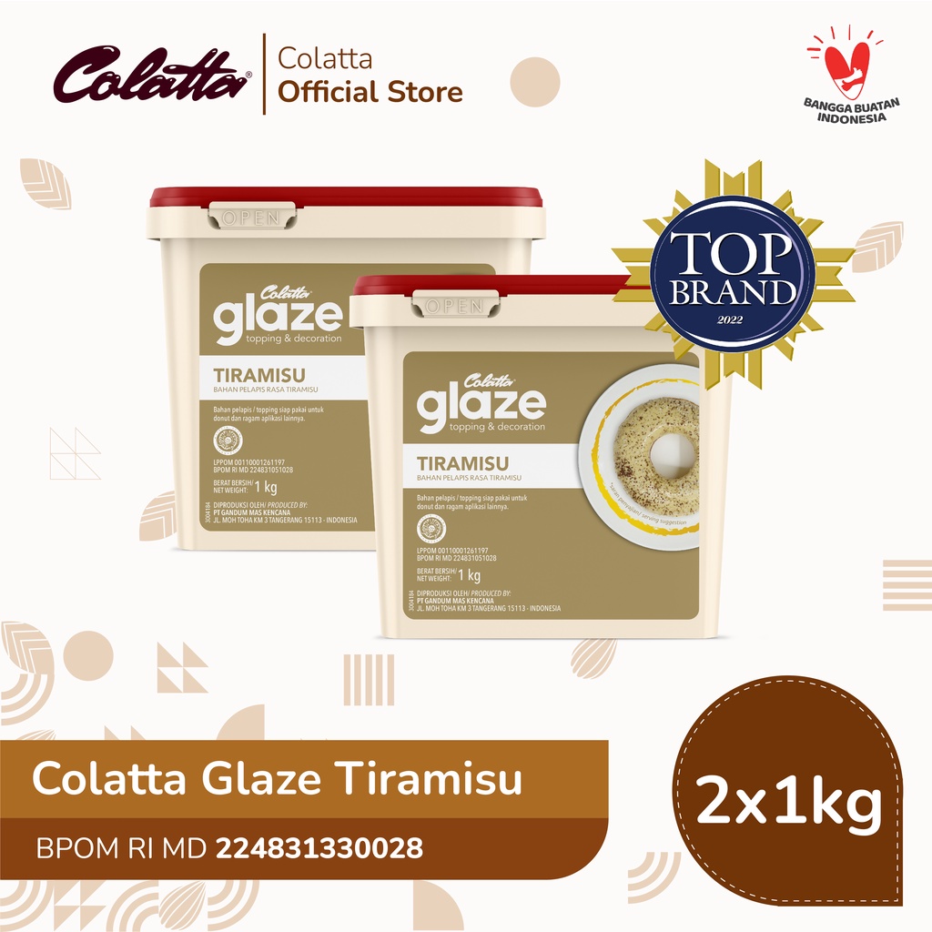 

Bundling Colatta Glaze Tiramisu - Bahan Pelapis Rasa Tiramisu 1Kg - Isi 2