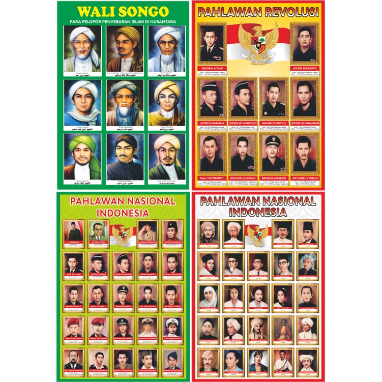 POSTER PAHLAWAN Nasional | Revolusi | Walisongo