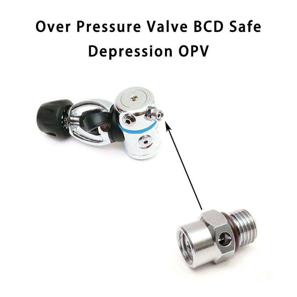 Huit Over Pressure Valve BCD Safe Depression OPV Valves Adaptor Keras Tahan Lama Mudah Dipasang Compact Untuk Snorkeling Menyelam Bebas