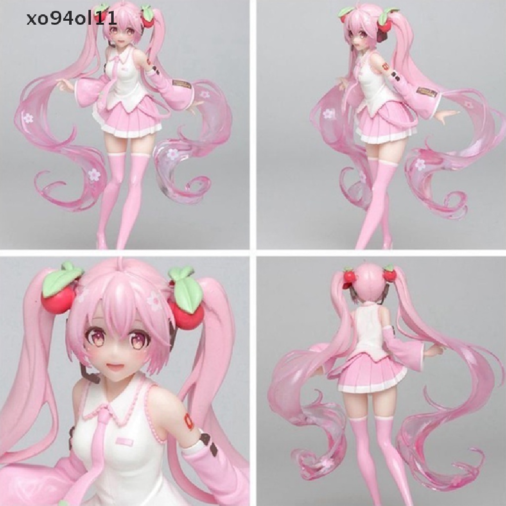 Xo High Quality Anime Miku Pink Sakura Miku PVC Patung Figure Model Mainan OL