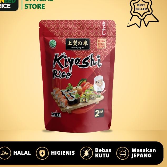 

☼ Beras Jepang Kiyoshi 2kg- HALAL-Lengket Cocok untuk Sushi ☉