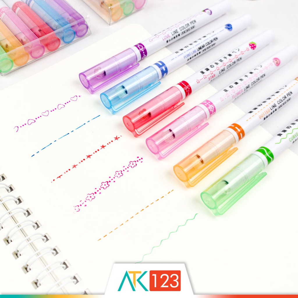 

Pulpen / Spidol Garis Motif / Bentuk / Pola / Linear / Line / Shape / Pattern Color Pen / Marker Set LCPS-MI