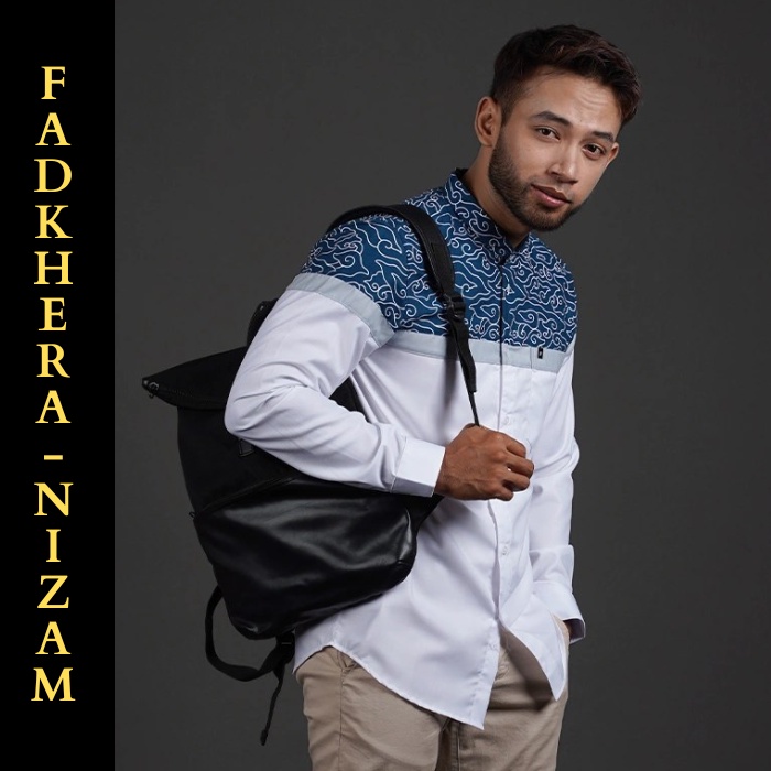 Fadkhera Baju Kemeja Koko Pria Modern Kokoh Muslim Batik Nizam