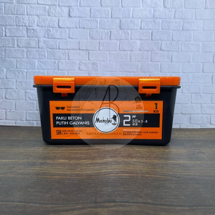 PAKU BETON MARABU PUTIH 2" / PAKU TEMBOK / PAKU GALVANIS MARABU 2"