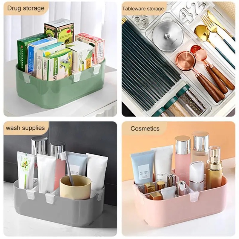 Sekat Penyimpanan Kulkas Snowflake/Sekat Snap Plastik Adjustable Untuk Organizer Case Peralatan Makan Kosmetik