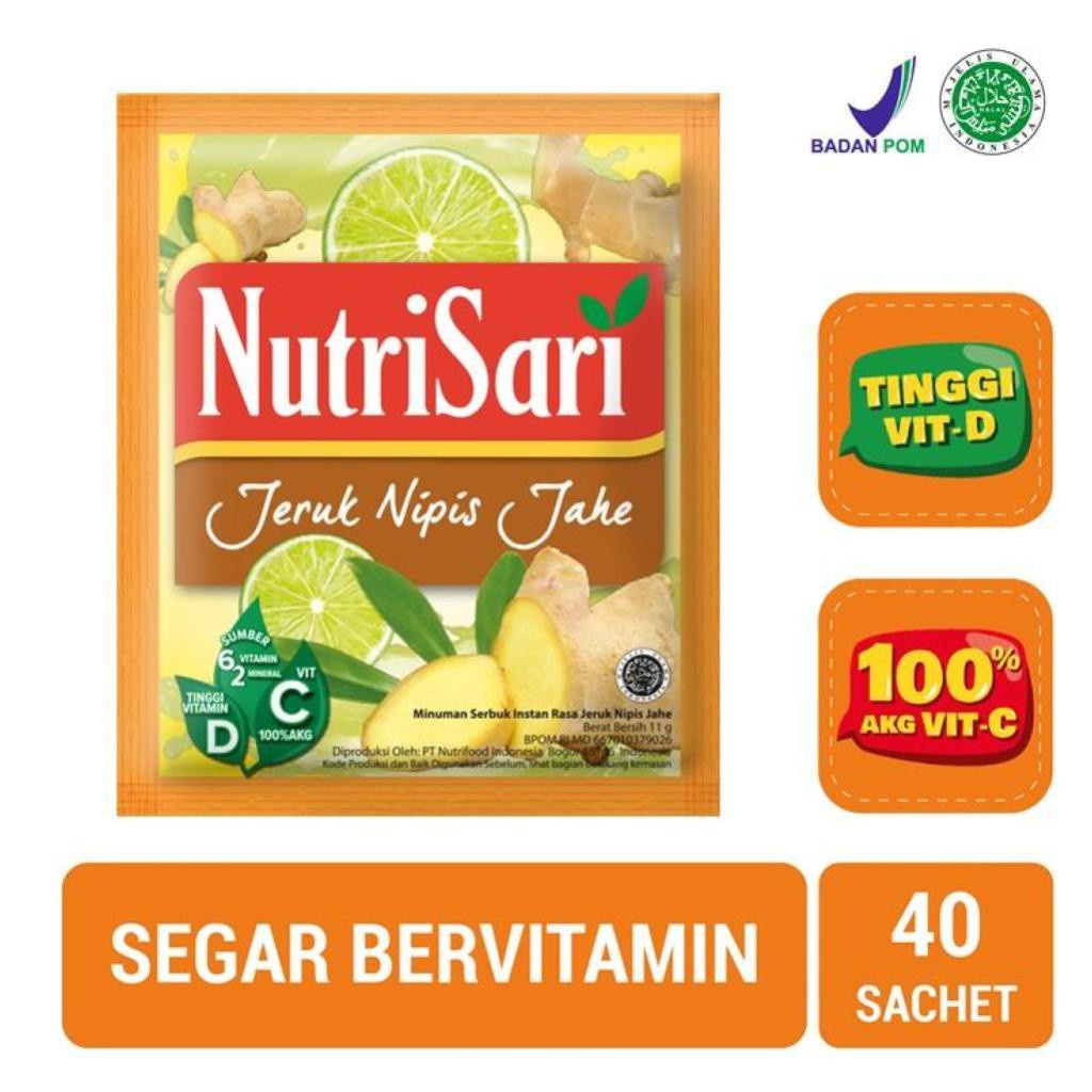 

NutriSari Jeruk Nipis Jahe 40 Sachet - Minuman Buah Vitamin C Vitamin D