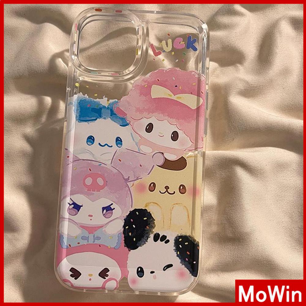 For iPhone 14 Pro Max iPhone Case Soft Case TPU Clear Case Plating Button Shockproof Cute Cartoon Compatible For iPhone 13 Pro Max 12 Pro Max 11 Pro Max 7plus XR xs max 6splus