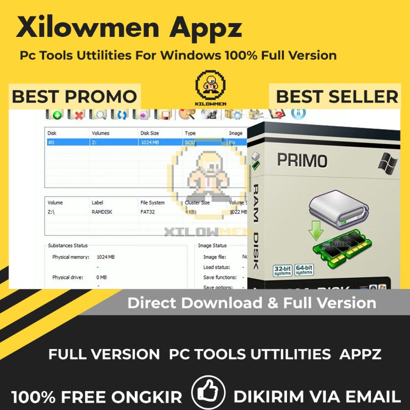 [Full Version] Primo Ramdisk Pro PC Tools Software Utilities Lifetime Win OS - Pembuatan dan manajemen ramdisk untuk performa lebih cepat