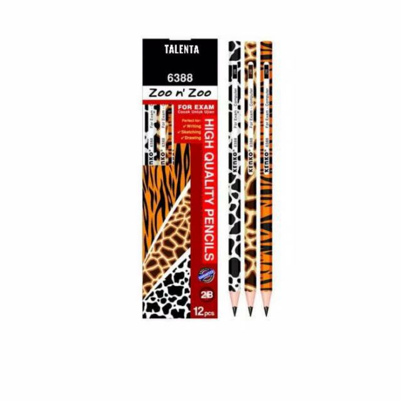 

[AJS] Pensil 2B KENKO 6388 Motif Zoo/Pencil Murah Lucu