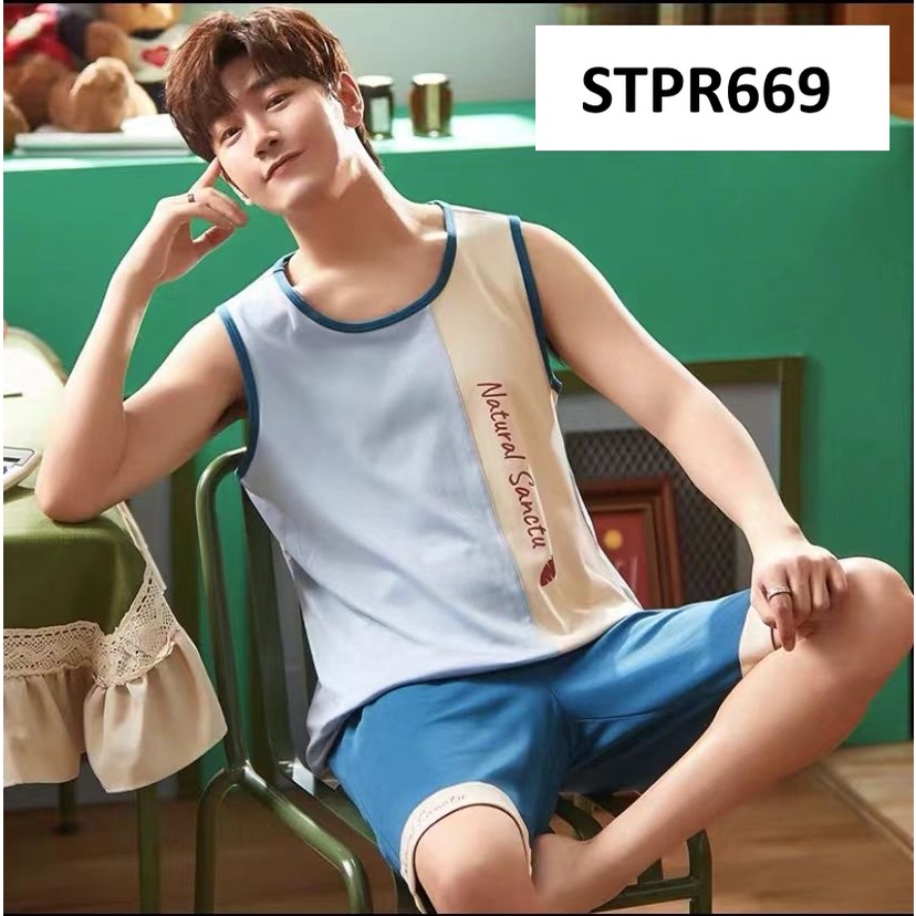 Baju Tidur Pria Tanktop Casual