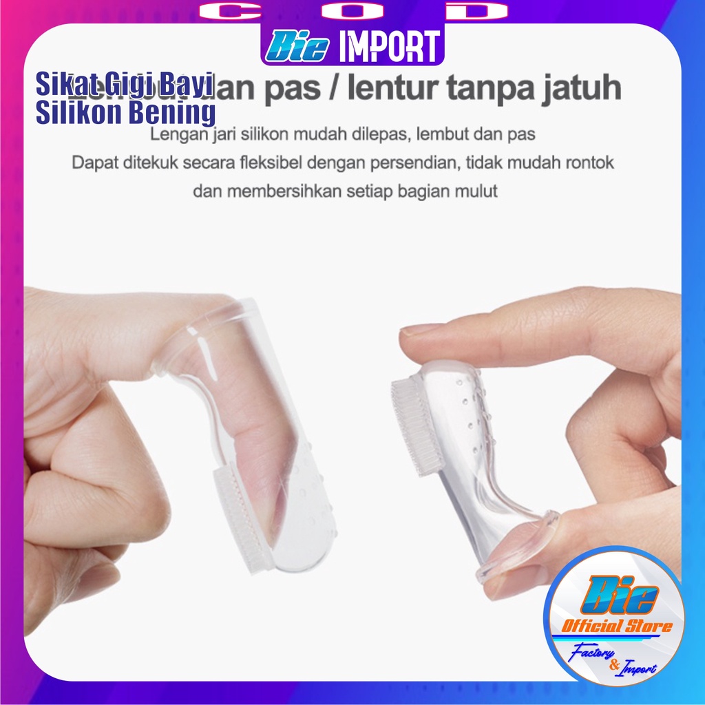 Sikat Gigi Bayi Jari Silikon Premium Impor Best Seller