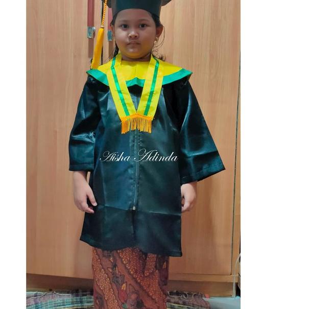 ➸ BAJU TOGA WISUDA ANAK TK PAUD SETELAN 1 SET BERKUALITAS ORIGINAL 100% SUPPLIER BEST SELLER ➣