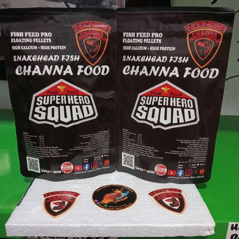Pelet pakan ikan channa tinggi kalsium CHANNA FOOD