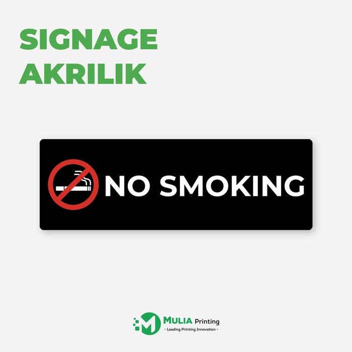 

Dilarang Merokok | No Smoking Sign Board Label Akrilik Papan Ruangan